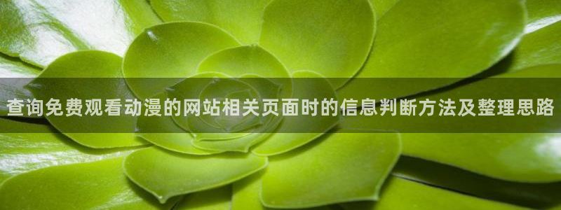 喵趣漫画免费:查询免费观看动漫的网站相关页面时的信息判断方法及整理思路配图