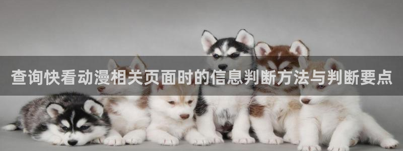 喵趣漫画章节目录:查询快看动漫相关页面时的信息判断方法与判断要点配图